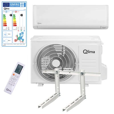 QLIMA Split Klimaanlage Klimagerät A+++ 3,5 kW 12.000 BTU + Wandhalterung - Bild 1 von 4