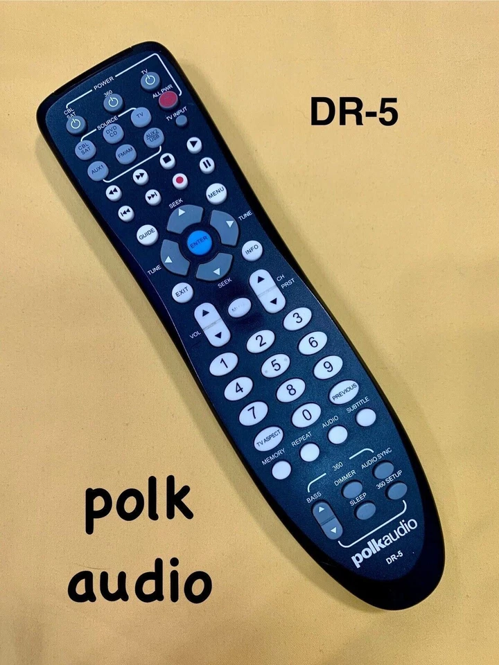 Polkaudio DR-5 Remote Control for SurroundBar DVD Player Home Theater w/ battery - Image 1 of 1