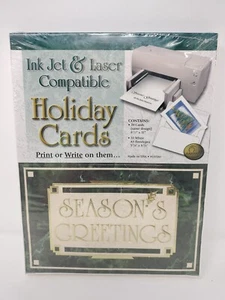 Vtg Personalize Your Own Holiday Ink Jet Laser Cards Seasons Greetings Christmas - Picture 1 of 3