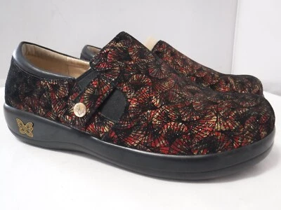 Alegria KAR-274X Black Red Leather Round Toe Clog Comfort Shoe EU 40 US sz 9.5 - Изображение 1 из 4