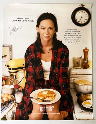 Jennifer Love Hewitt SIGNED 23" x 30" Got Milk Advertising Poster! * IPA COA Cover