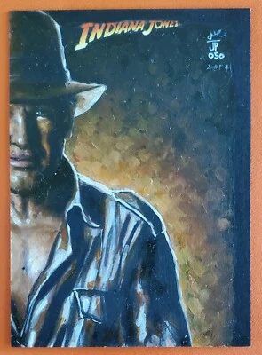 2008 sketch card art INDIANA JONES crystal skull JASON POTRATZ topps JACK HAI - Image 1 of 4
