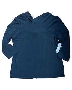 NEU CHICO’S Strick Top Tie Back Top 3/4 Arm Bluse schwarz Gr. 1 - Bild 1 von 5