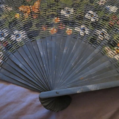 Ventilador colgante de pared grande de 42" vintage tejido natural de caña de ratán Foto 1 de 4