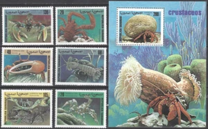 SAHARA REP # SAH028 CPL MNH SET of 6 DIFF + S/S - VARIOUS CRUSTACEANS - Picture 1 of 1
