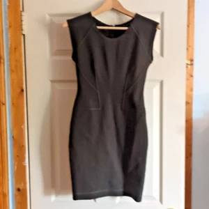 French Connection Sz 6 Dress Forest Green Sexy Tight Compression Military Spy - Picture 1 of 4