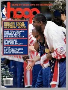 Revista NBA Hoops 1992 edición de otoño Dream Team trae oro a casa Michael Jordan - Imagen 1 de 4