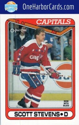 1990 O-Pee-Chee Washington Capitals Hockey Card #211 Scott Stevens - Image 1 of 2