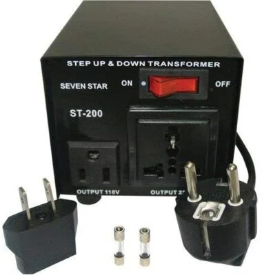 Seven Star ST200 200 Watt 110 220 Volt Voltage Converter 110v 220v 240v - Image 1 of 2