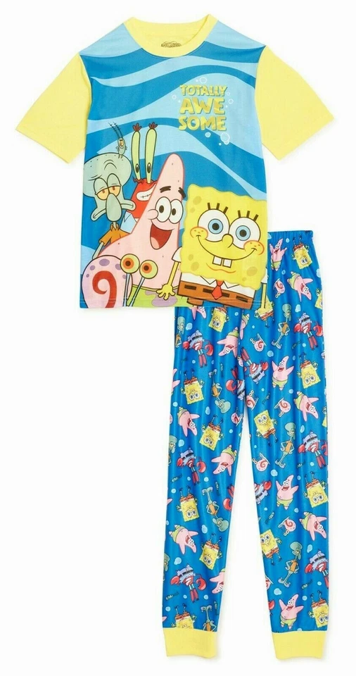 SPONGEBOB SQUAREPANTS Pajamas Sleepwear Set w/Fleece Pants NWT Boys Size 4-5 $32 - Image 1 of 1
