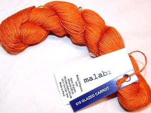 CARROT 1 Skein 420yd Malabrigo BABY SILKPACA Alpaca & Silk SOFT LUXURY Lace YARN - Picture 1 of 4