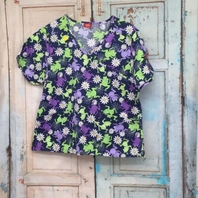 Blusa Médica Dickies Frog and Daisy MED Foto 1 de 4