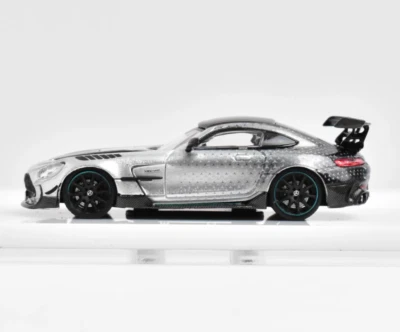 CR Top 1:64 Silver AMG GT Black Series Racing Sports Diecast Model Metal Car - Image 1 of 4