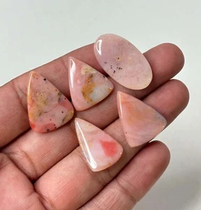 Pink Opal 50Cts Loose Gemstone 5 Piece Wholesale Lot KJ-478 - Picture 1 of 4