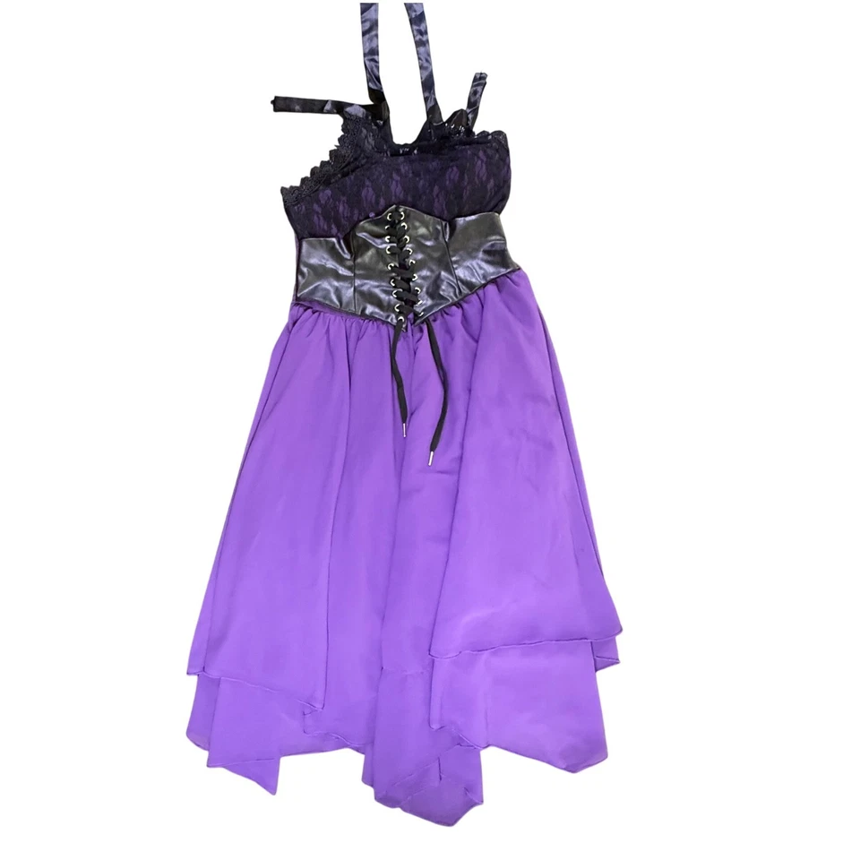 Purple Dress Lace Corset Halloween Costume Party Dress Medium - Image 1 of 4