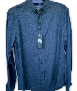 Report Collection Men’s Soft Touch Flannel Shirt Indigo Blue Size Large NWT - Picture 1 of 8