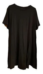 Women's 3XL Solid Black T-Shirt Dress by Emery Rose, New With Tags - Picture 1 of 6