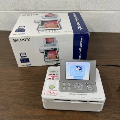 Sony Picture Station Digital Photo Printer DPP FP90 W/ Adapter In Box - Image 1 of 4