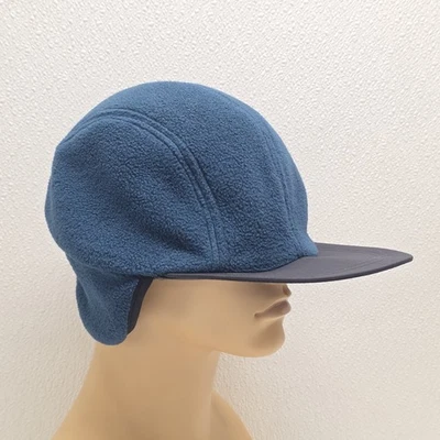 Lands End Azul Polar Invierno Sombrero Gorra Orejeras Nylon Bill Unisex - Talla L/XL Foto 1 de 4