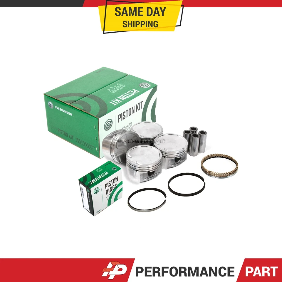 Pistones con anillos para 03-05 Kia Rio 1.6L DOHC 16V A6D Foto 1 de 4