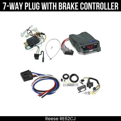 Arnés de cableado de remolque de 7 vías para autocaravana Reese + control de freno para Toyota 4Runner 96-02 Foto 1 de 4