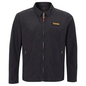 Norton Kenny Tiger Printed Motorcycle Black Jacket Size M - Picture 1 of 20