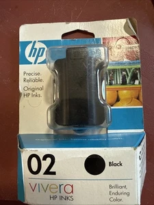 Cartucho de tinta negra HP 02 para impresoras PhotoSmart negro negro NUEVO Y SELLADO - Imagen 1 de 2