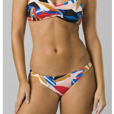 Traje de baño prAna Talla S Rosa Tropics Elina Natación Reversible Bikini Parte Inferior N7-1 Foto 1 de 4