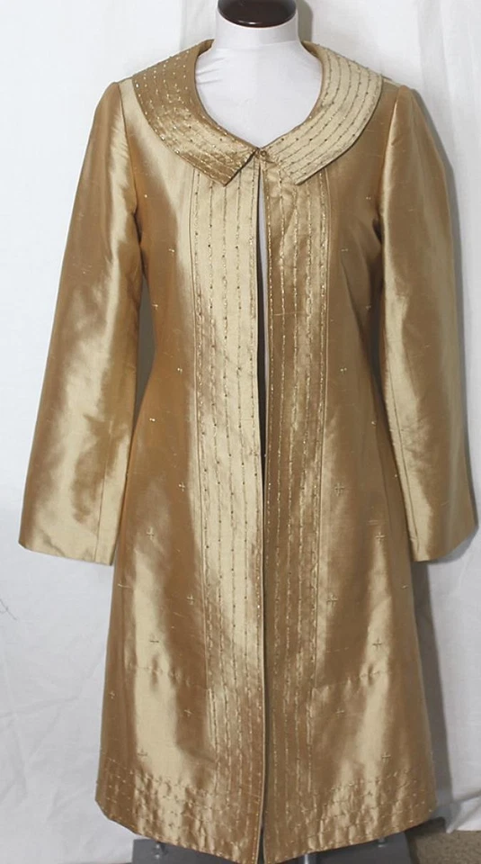 NOVO Luxe Arden B Casaco Vestido de Festa Ocasião Dourada Costura de Contas Tamanho Pequeno - Imagem 1 de 4