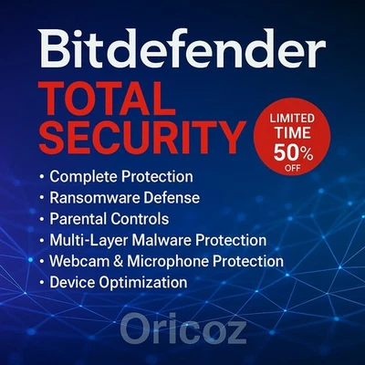 Bitdefender Total Security 2026 | 3 Years | 1-10 Devices | Windows Mac Android - Image 1 of 3