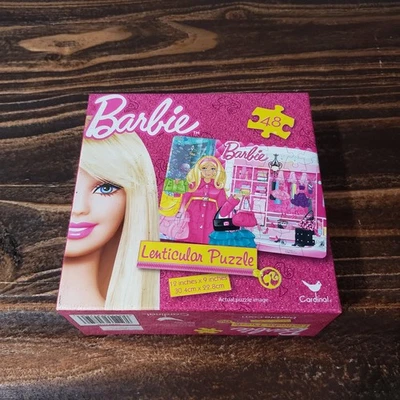 Barbie 48 pc Jigsaw Puzzle Lenticular Cardinal New 12x9 - Image 1 of 4