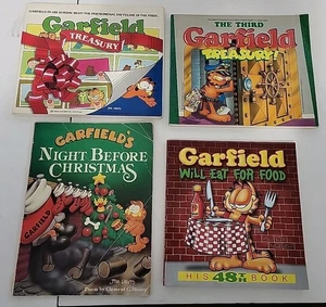 Lot of 4 Garfield Books, paperback: 2 Treasury, Christmas, 48th Book - Picture 1 of 6