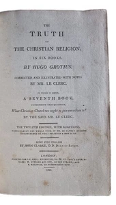 Truth of the Christian Religion | Hugo Grotius | 1805 | Bible Int | Fine Binding - Picture 1 of 24