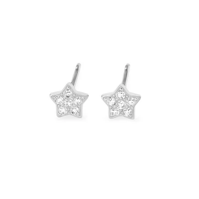 Orecchini A Stella In Argento Sterling Paved CZ - 6mm - Immagine 1 di 4