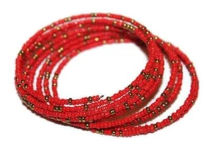 African Beaded Maasai Masai Coil Bracelet Made in Kenya 05 - Picture 1 of 1