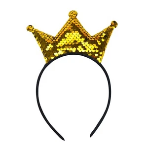 Totelux Crown Headband Sequins Hair Bands Women Girls Hair Accessories for Bi... - Picture 1 of 7