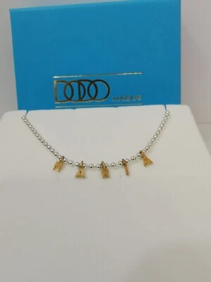 Collana Donna con nome in Argento 925% rodiato con sfere ed elementi Dodo Marian - Immagine 1 di 2