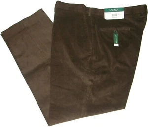 Lauren Ralph Lauren Dewhurst Men's Chocolate Brown Corduroy Dress Pants 46 X 30 - Picture 1 of 2
