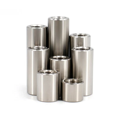 Rundmuffen Edelstahl A2 M3 bis M12 M14 Rund Verbindungsmutter Langmutter - Bild 1 von 4