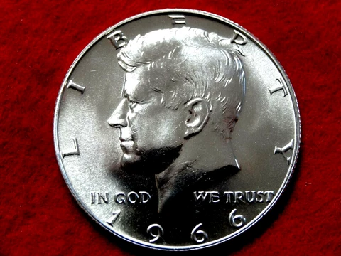 1966 KENNEDY SMS-BU 40% SILVER HALF DOLLAR    ITEM #21R Cover
