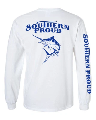 Southern proud long sleeve saltwater fishing t shirt deep sea ocean life marlin