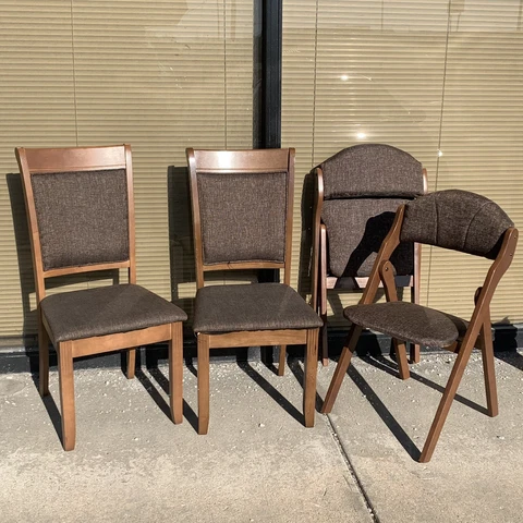 4 pc. RV Chairs Parksville Dining Chairs w/ Storage & Matching Folding Seats Cover