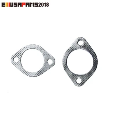 New Brand 2x 2.5" ID 2-Bolt Gasket Catback Pipe For Acura Integra BMW Audi - Image 1 of 3