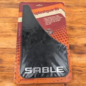 NOS Vintage Powerflow SABLE Splash Guards | Black Mud Flaps – USA Made RARE! - Picture 1 of 5
