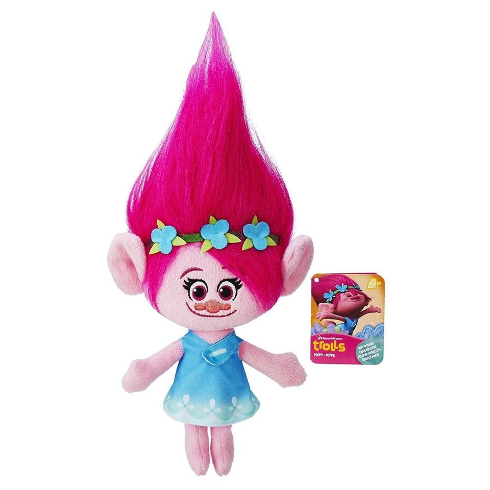 Princess Poppy Hug N Plush Doll 12 Inch 40cm Trolls Movie Original Dreamworks