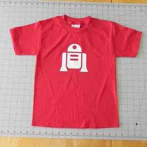 Hanes T-shirt Star Wars R2-D2 Red HTV Design Size Youth Small 6-8 - Picture 1 of 3