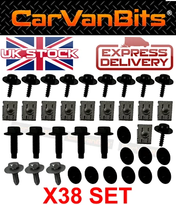 FOR VW GOLF VI 6 MK6 5K 08-16 UNDERTRAY UNDER ENGINE COVER CLIP KIT FIXING CLIPS - Image 1 of 4