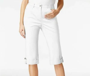 New JM Collection Women's Plus Size 24W Bright White Skimmer Shorts - Picture 1 of 1