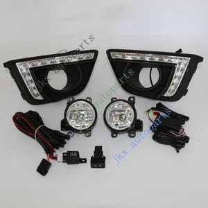 Fog Light LED DRL Daytime Running Lamp Switch Kit for Honda Fit Jazz GK5 14-17 - Picture 1 of 12