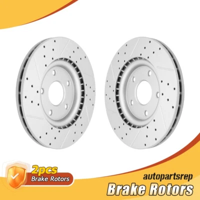 330mm Front Drilled Brake Rotor for 2017-20 Dodge Grand Caravan Journey Pacifica - Image 1 of 4